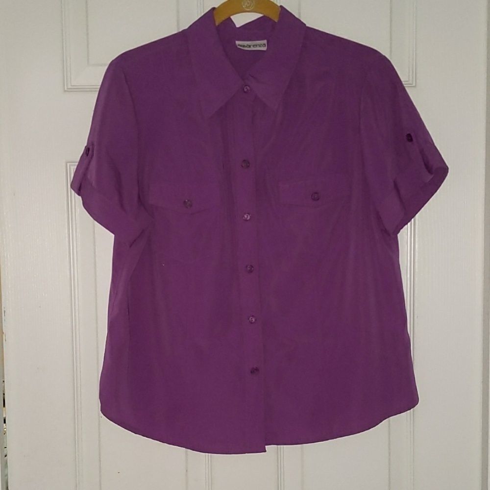 Apparenza purple button top Sz PL